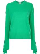 Ck Calvin Klein Flared Sleeve Knitted Jumper - Green