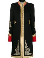 Paco Rabanne Metallic Button Coat - Black