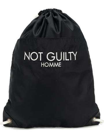 Not Guilty Homme Logo Print Backpack - Black