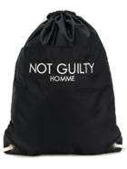Not Guilty Homme Logo Print Backpack - Black