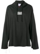 Vetements Staff Print Hoodie, Women's, Size: Small, Black, Cotton