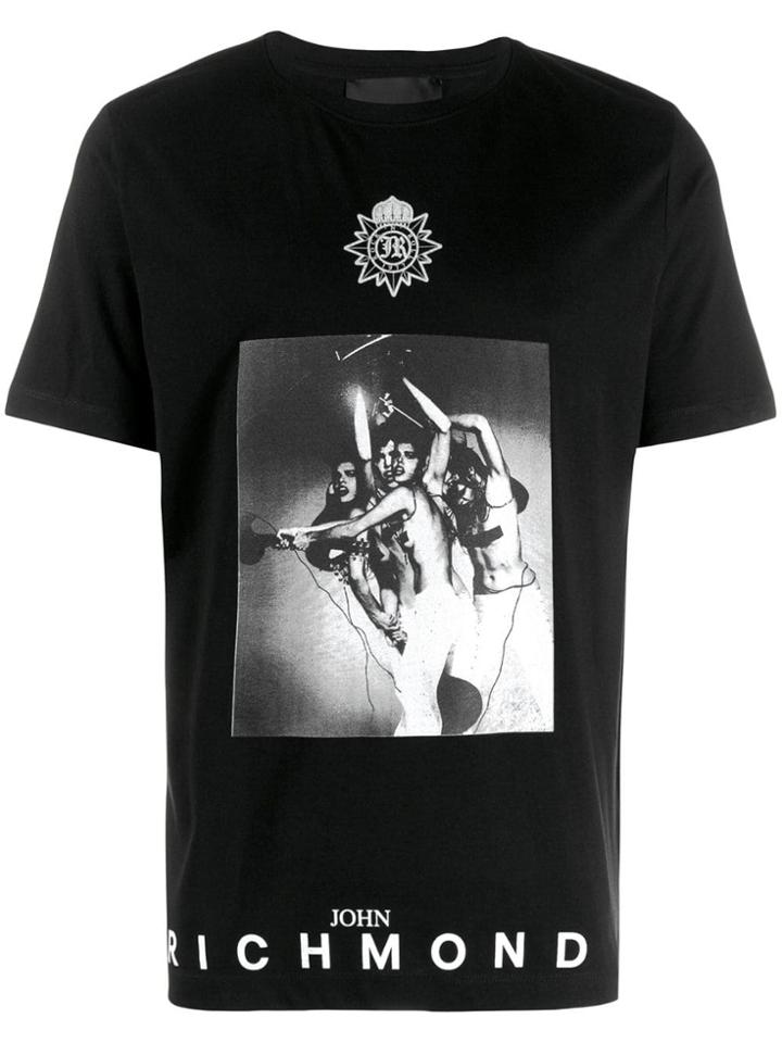 John Richmond Contrast Logo T-shirt - Black
