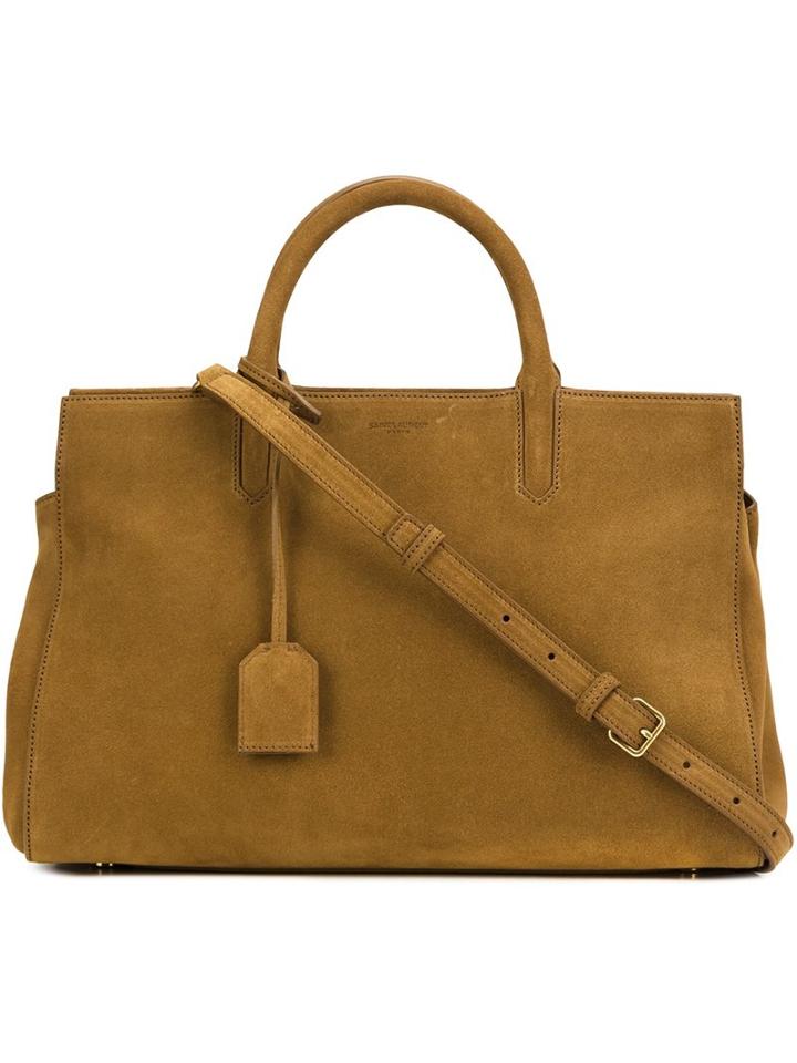 Saint Laurent Small 'cabas Rive Gauche' Tote, Women's, Brown