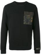 Hydrogen Contrast Patch Sweater - Black