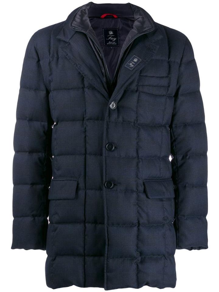 Fay Quilted Down Jacket - Blue