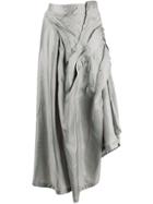 Ottolinger Asymmetric Crinkled Skirt - Grey