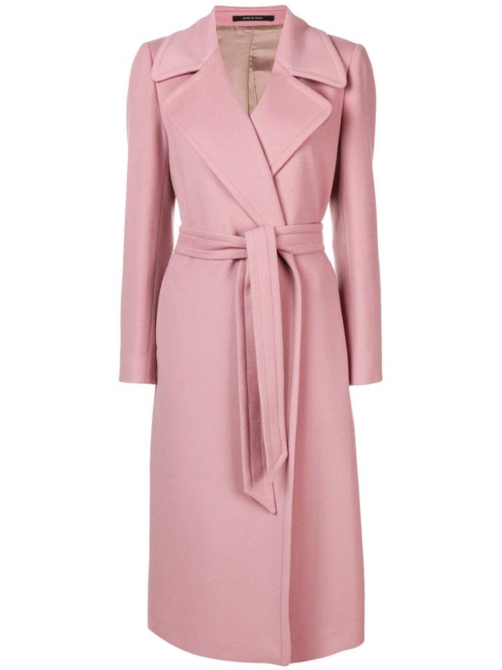 Tagliatore Wrap Coat - Pink