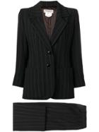 Yves Saint Laurent Vintage Pinstriped Skirt Suit - Black