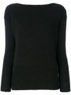 Liu Jo V-neck Wrap Jumper - Black