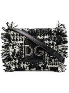 Dolce & Gabbana Dg Fringed Tweed Shoulder Bag - Black