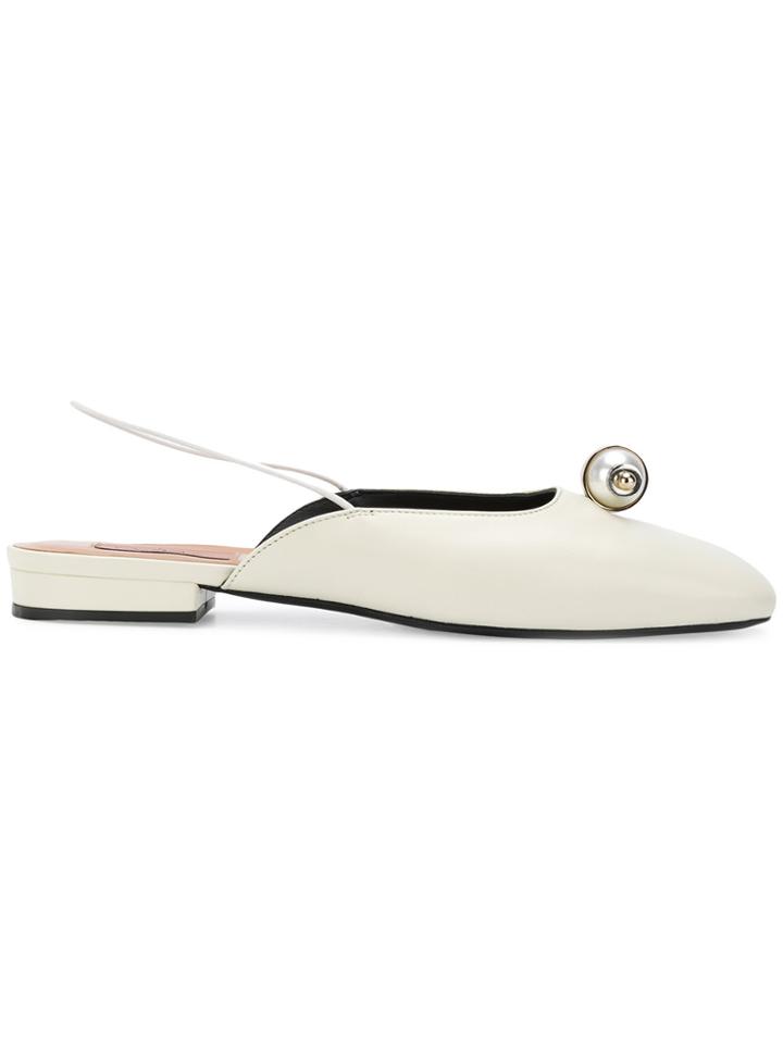 Coliac Sphere Detail Mules - White