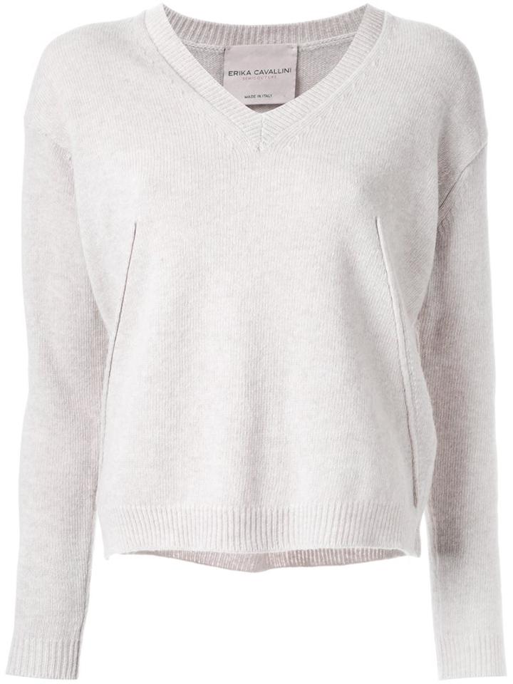 Erika Cavallini 'esta' Pullover, Women's, Size: 40, Nude/neutrals, Virgin Wool