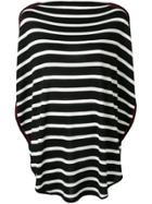 Mm6 Maison Margiela Striped Flared T-shirt - Black