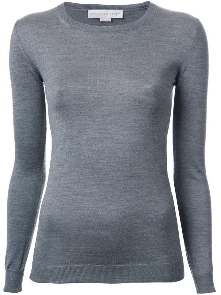 Stella Mccartney Crew Neck Jumper, Women's, Size: 40, Grey, Silk