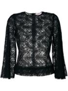 Jucca - Lace Overlay Top - Women - Cotton/nylon - 40, Black, Cotton/nylon