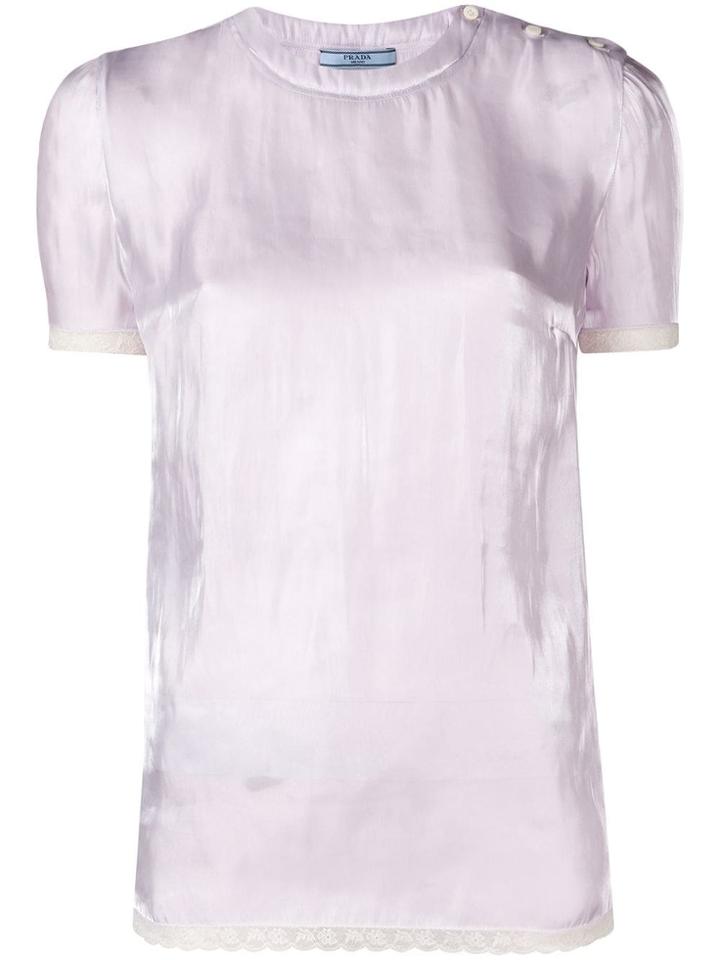 Prada Lace Trim Blouse - Pink