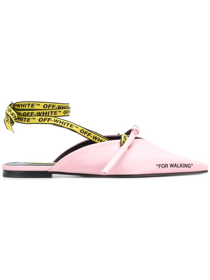 Off-white Industrial Strap Sandals - Pink & Purple