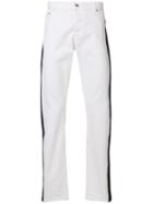 Alexander Mcqueen Striped Straight Jeans - White