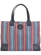 Tory Burch Printed Packable Ella Tote, Women's, Blue, Cotton/leather
