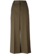 3.1 Phillip Lim Cropped Wide Leg Trousers, Women's, Size: 4, Green, Wool