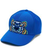 Kenzo Embroidered Tiger Baseball Cap - Blue