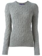 Ralph Lauren Black Crew Neck Jumper, Women's, Size: Small, Grey, Nylon/cashmere
