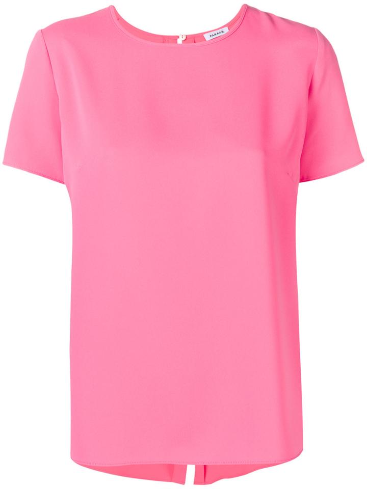 P.a.r.o.s.h. Short Sleeve Blouse - Pink & Purple