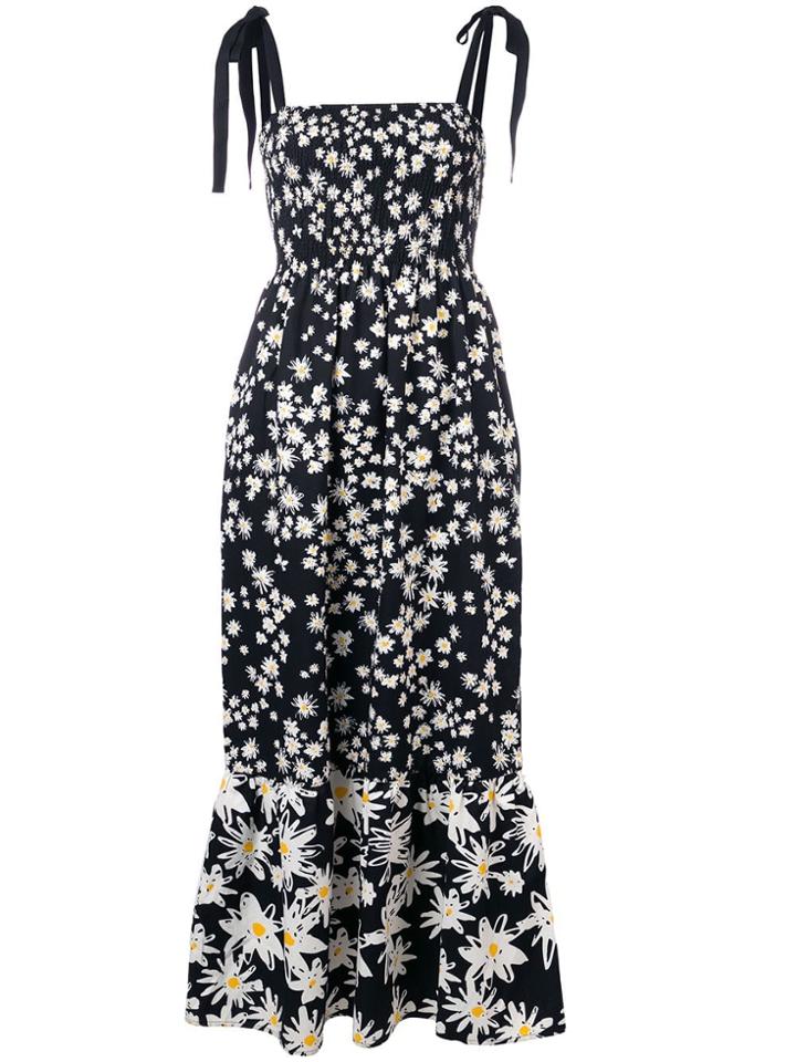 Chinti & Parker Floral Print Long Dress - Black