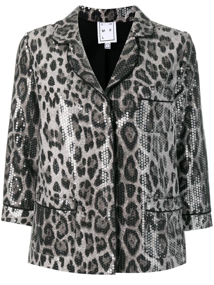 In The Mood For Love Sofia Sequined Blazer - Grey