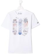 Mc2 Saint Barth Kids Teen Skate Print T-shirt - White