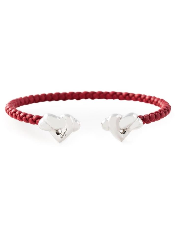 Salvatore Ferragamo Woven Bracelet, Women's, Size: Medium, Red