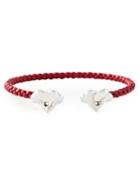 Salvatore Ferragamo Woven Bracelet, Women's, Size: Medium, Red