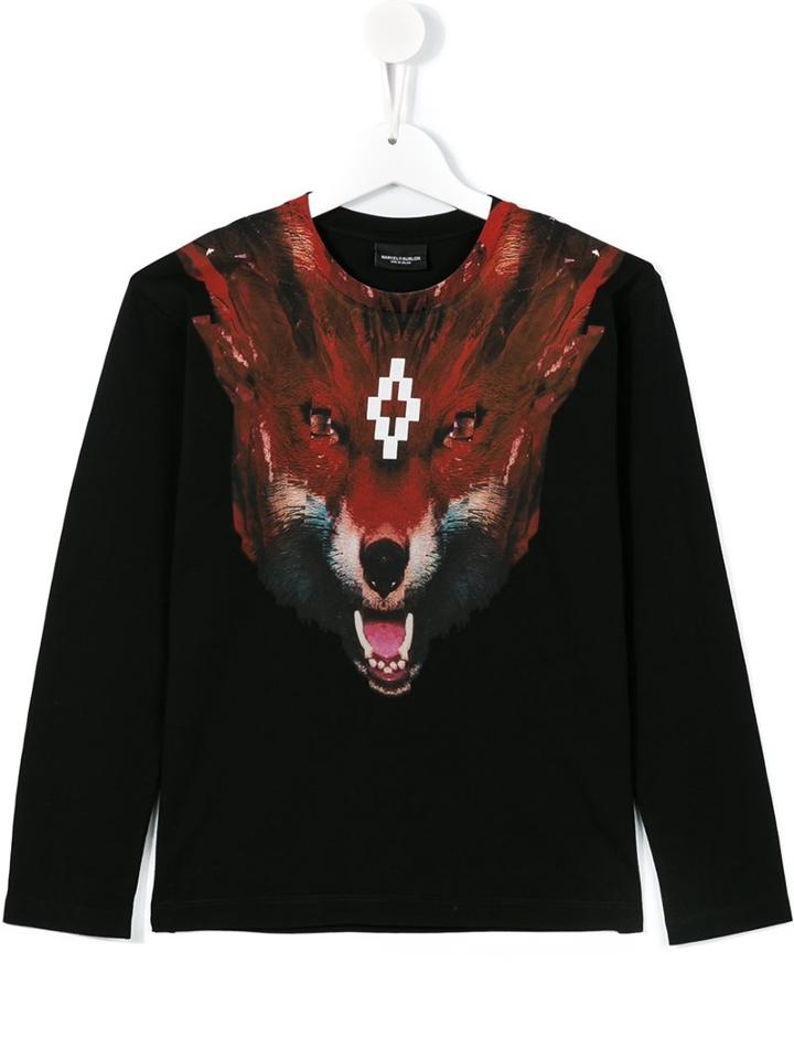 Marcelo Burlon County Of Milan Kids Fox Print T-shirt, Boy's, Size: 6 Yrs, Black