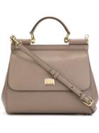 Dolce & Gabbana Small 'sicily' Tote, Women's, Grey, Leather