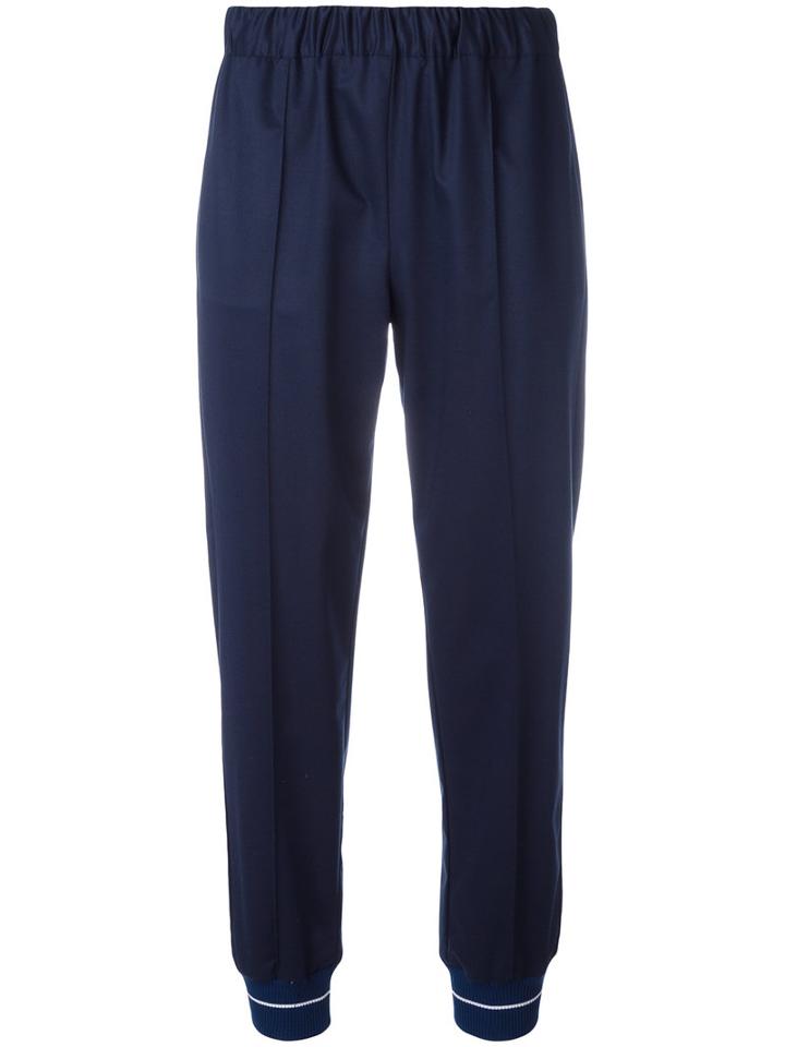 Semicouture - Track Trousers - Women - Polyester/spandex/elastane/viscose - 40, Women's, Blue, Polyester/spandex/elastane/viscose