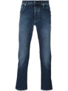 Jacob Cohen Straight Leg Jeans, Men's, Size: 34, Blue, Cotton/polyester/spandex/elastane