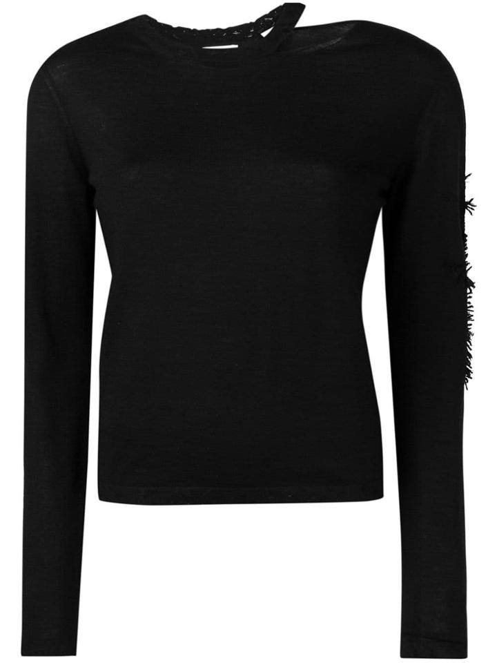 Barrie Cut-out Neck Jumper - Black