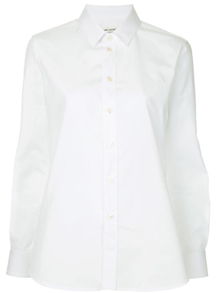 Saint Laurent Pointed Collar Shirt - White