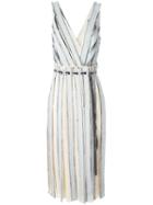 Proenza Schouler Striped Applique Gown