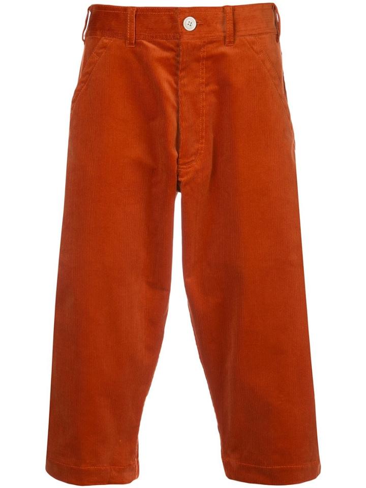 Comme Des Garçons Shirt Corduroy Shorts - Orange