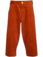 Comme Des Garçons Shirt Corduroy Shorts - Orange