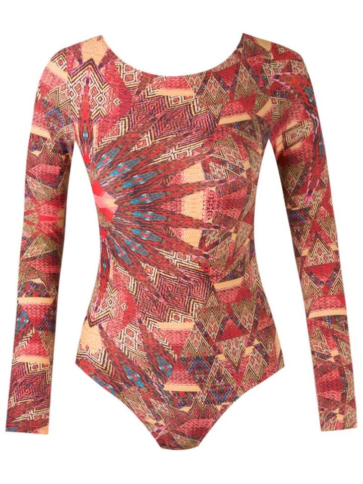 Lygia & Nanny Abstract Print Swimsuit, Women's, Size: 44, Red, Polyamide/spandex/elastane