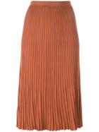 Christian Wijnants 'kioni' Pleated Skirt, Women's, Size: Medium, Yellow/orange, Polyester/viscose