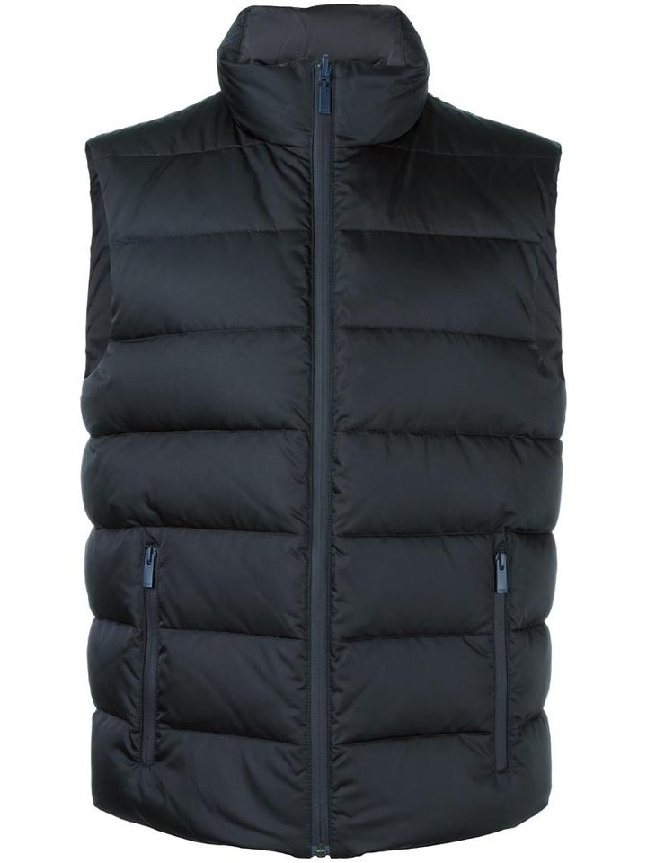 Fendi Padded Gilet, Men's, Size: 46, Black, Feather Down/goat Skin/sheep Skin/shearling/polyester