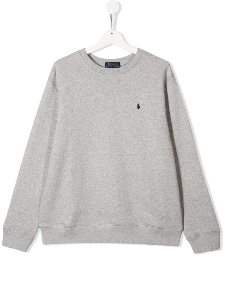 Ralph Lauren Kids Teen Embroidered Pony Sweatshirt - Grey