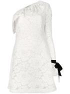 Philosophy Di Lorenzo Serafini - One-shoulder Lace Dress - Women - Cotton/polyamide/polyester/cupro - 38, White, Cotton/polyamide/polyester/cupro