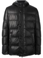 Baldinini Zip Up Padded Coat, Men's, Size: 54, Blue, Feather Down/lamb Skin/polyester/viscose