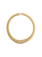 Christian Dior Vintage 1980s 18kt Gold Plated Brass Collar Necklace