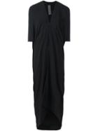 Rick Owens Draped V-neck Dress, Women's, Size: 42, Black, Acetate/viscose