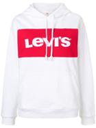 Levi's Logo Embroidered Hoodie - White